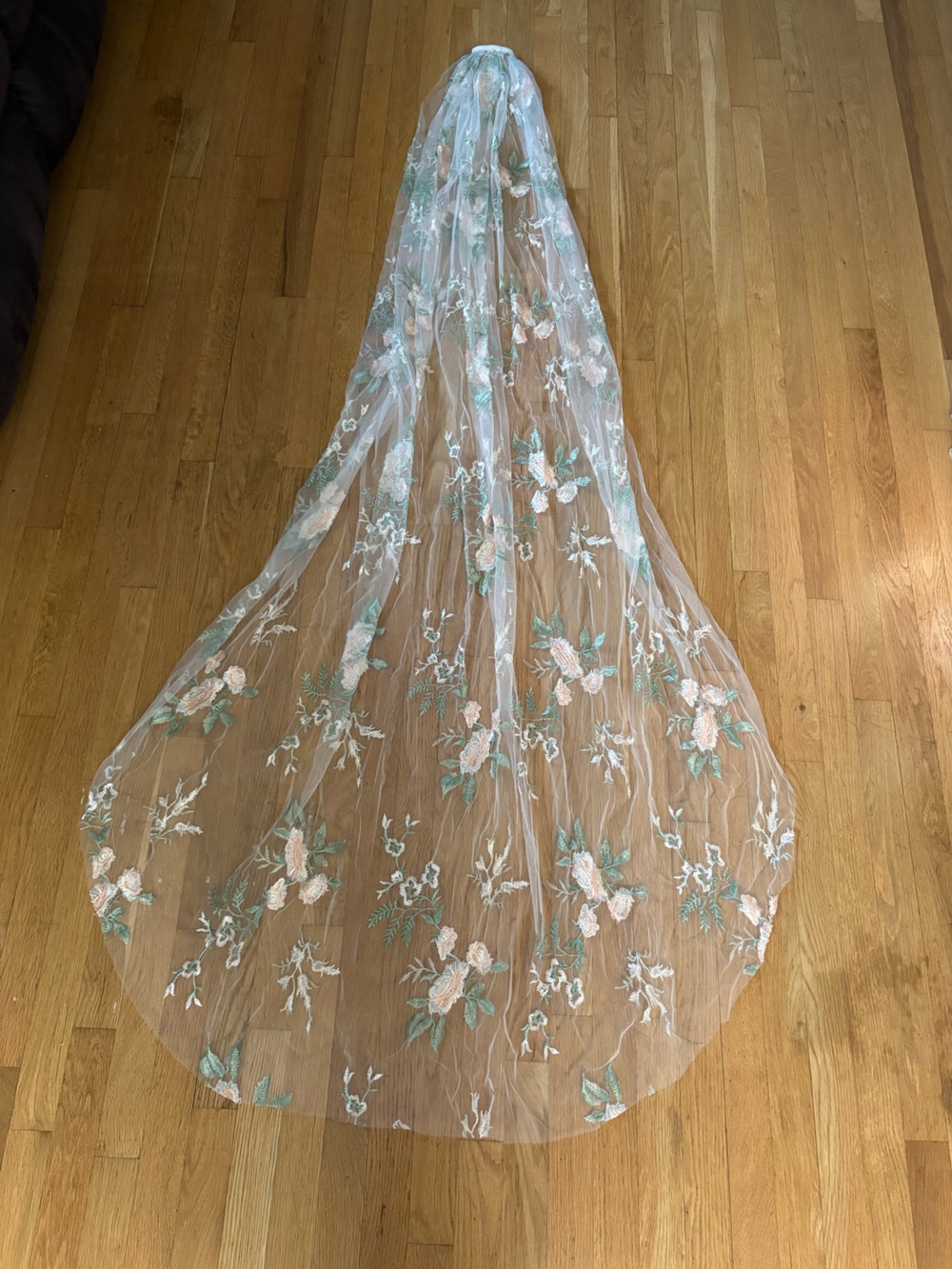 Floral Embroidered Wedding Veil